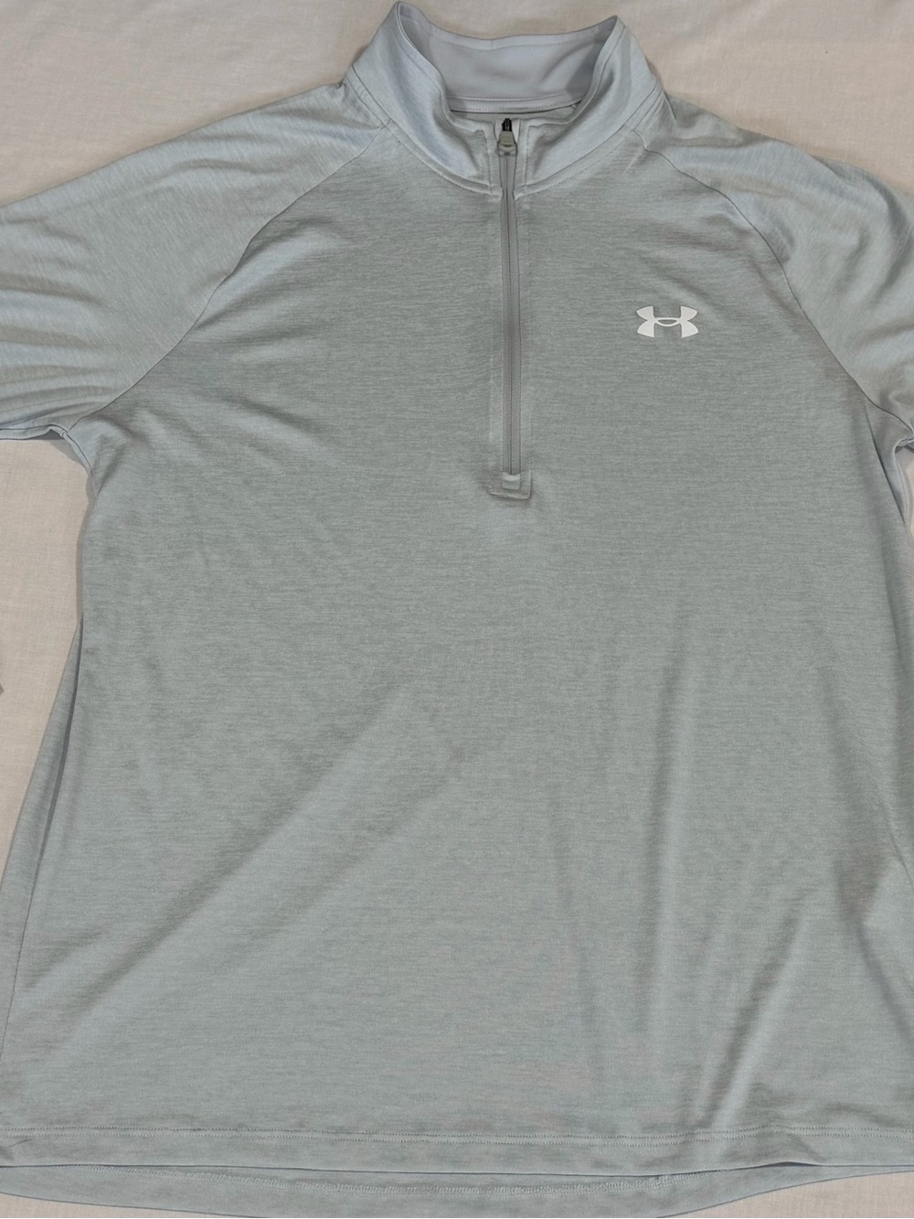 Under Armour Tech 2.0 Shirt Mens Medium Grey Loose1/2 Zip Pullover Athletic Golf